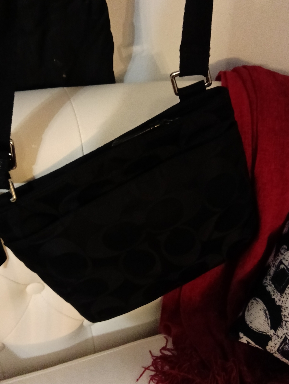 #V10 Coach Y2K Shoulder/Crossbody Getaway Nylon File Bag Creed: G1376-F77408